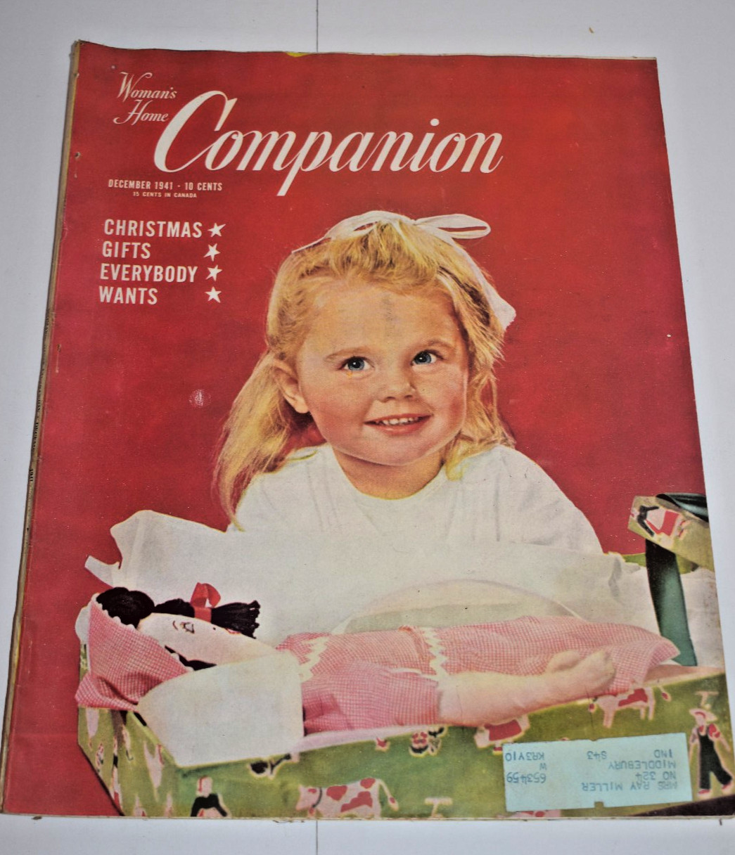 December 1941 Woman’s Home Companion Magazine – Child w/Present on Cover