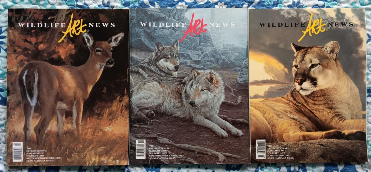 LOT OF 3 WILDLIFE ART NEWS PUBLICATIONS FROM 1993