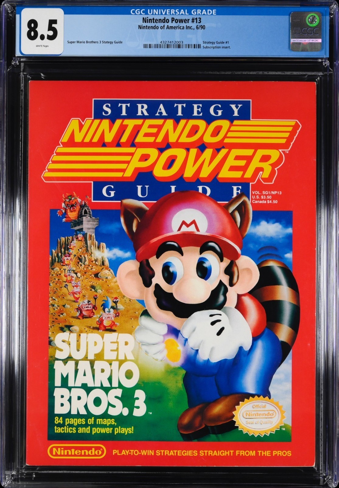⚡️ Nintendo Power Magazine Vol# 13 Super Mario Bros 3 Guide CGC 8.5