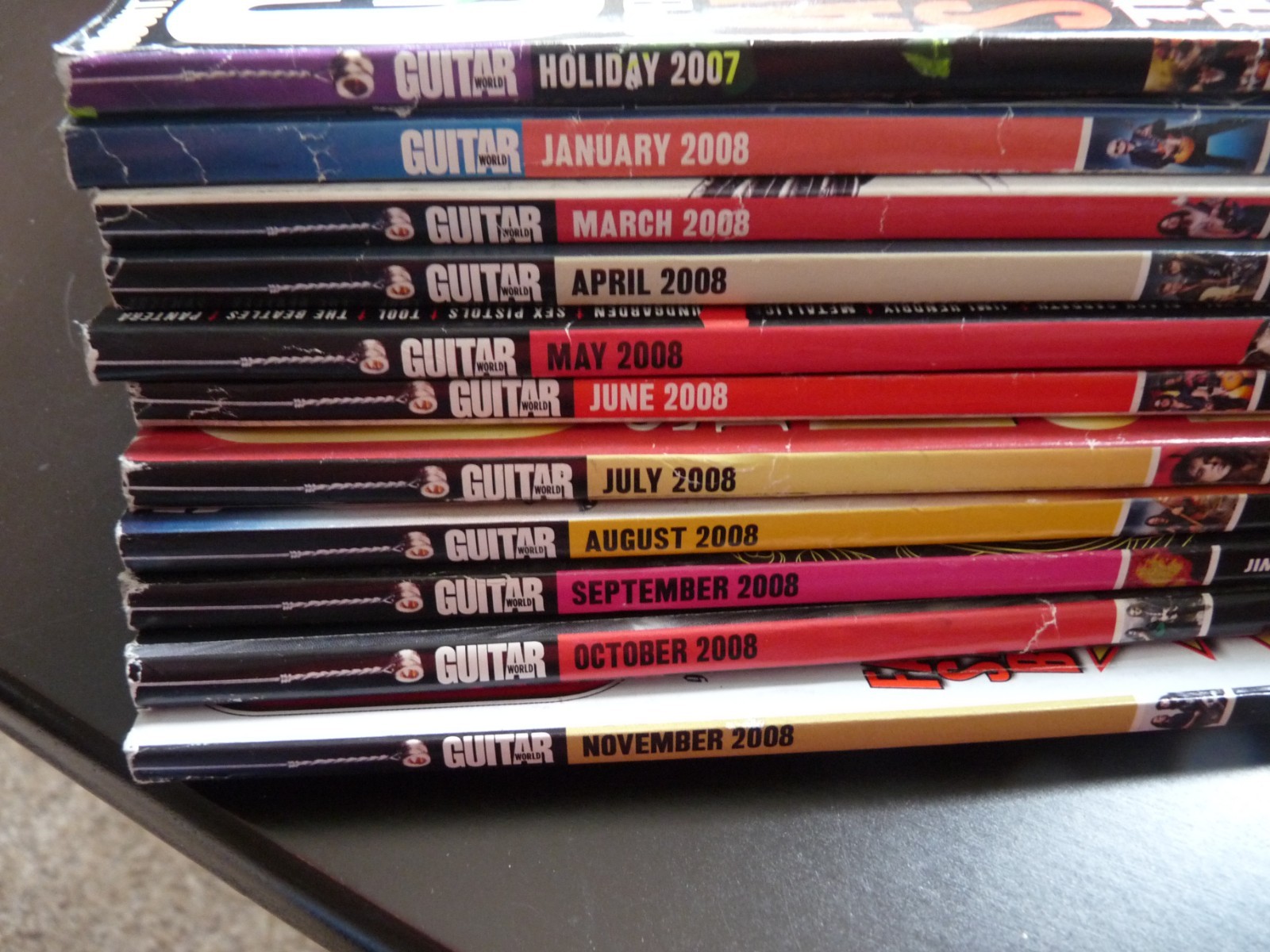 Guitar World Magazine 2008 Lot 10 Issues + 2007 Holiday-Total of 11 issues