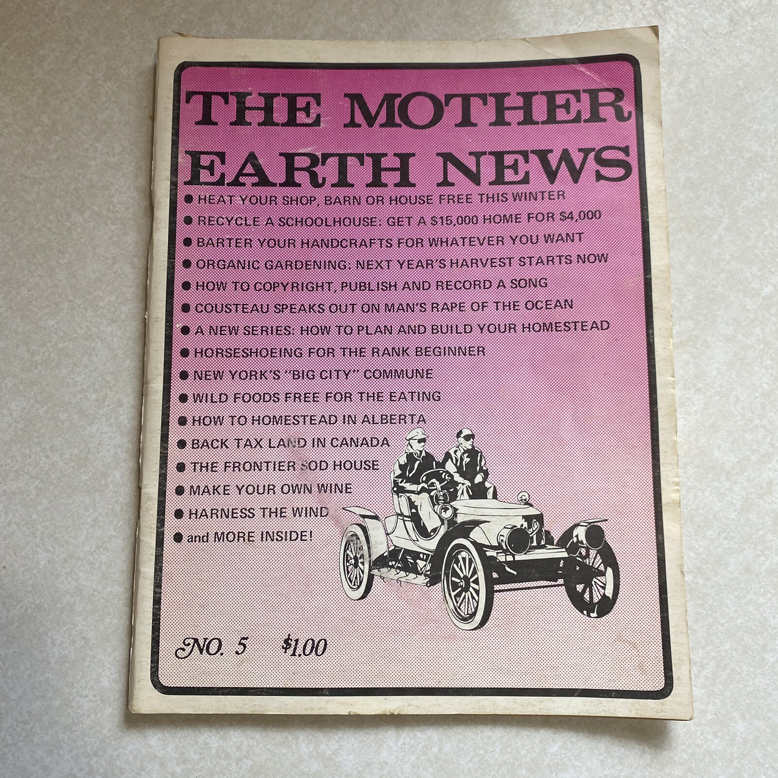 The Mother Earth News No 5 1970 – Hippie Homesteading Foraging Organic Gardening