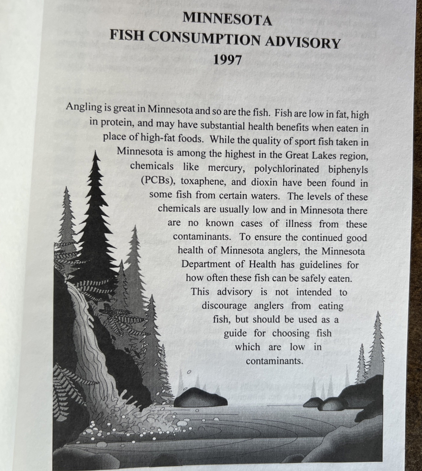 1997 Minnesota Fish Consumption Advisory Guidebook Dept of Health 85 pages