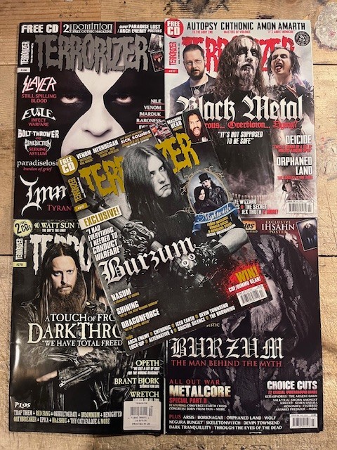 RARE Terrorizer Magazine Black Metal Lot WITH CD #10 Issues 217 194 275 237 189