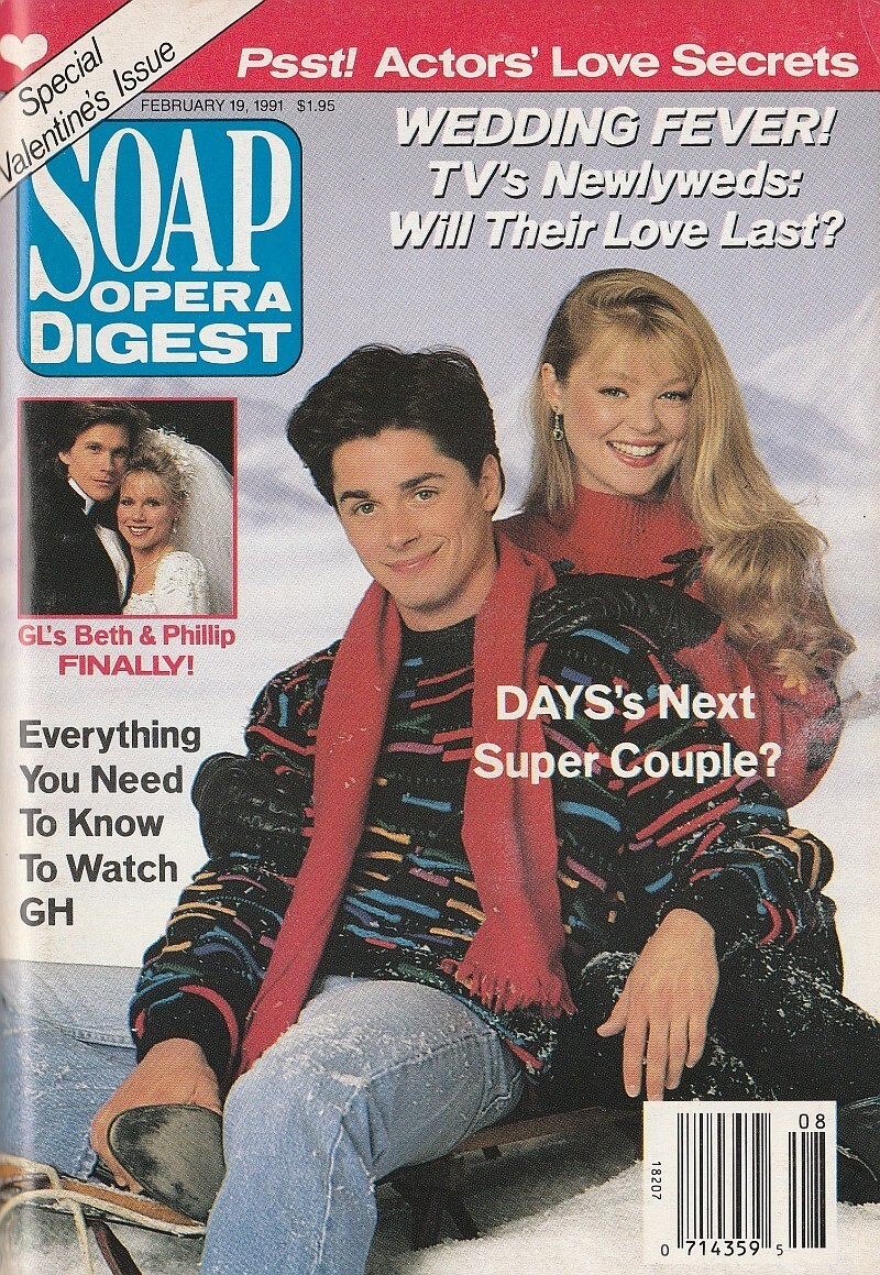Soap Opera Digest Feb 19, 1991 BILLY WARLOCK-CHARLOTTE ROSS-VALENTINE’S ISSUE