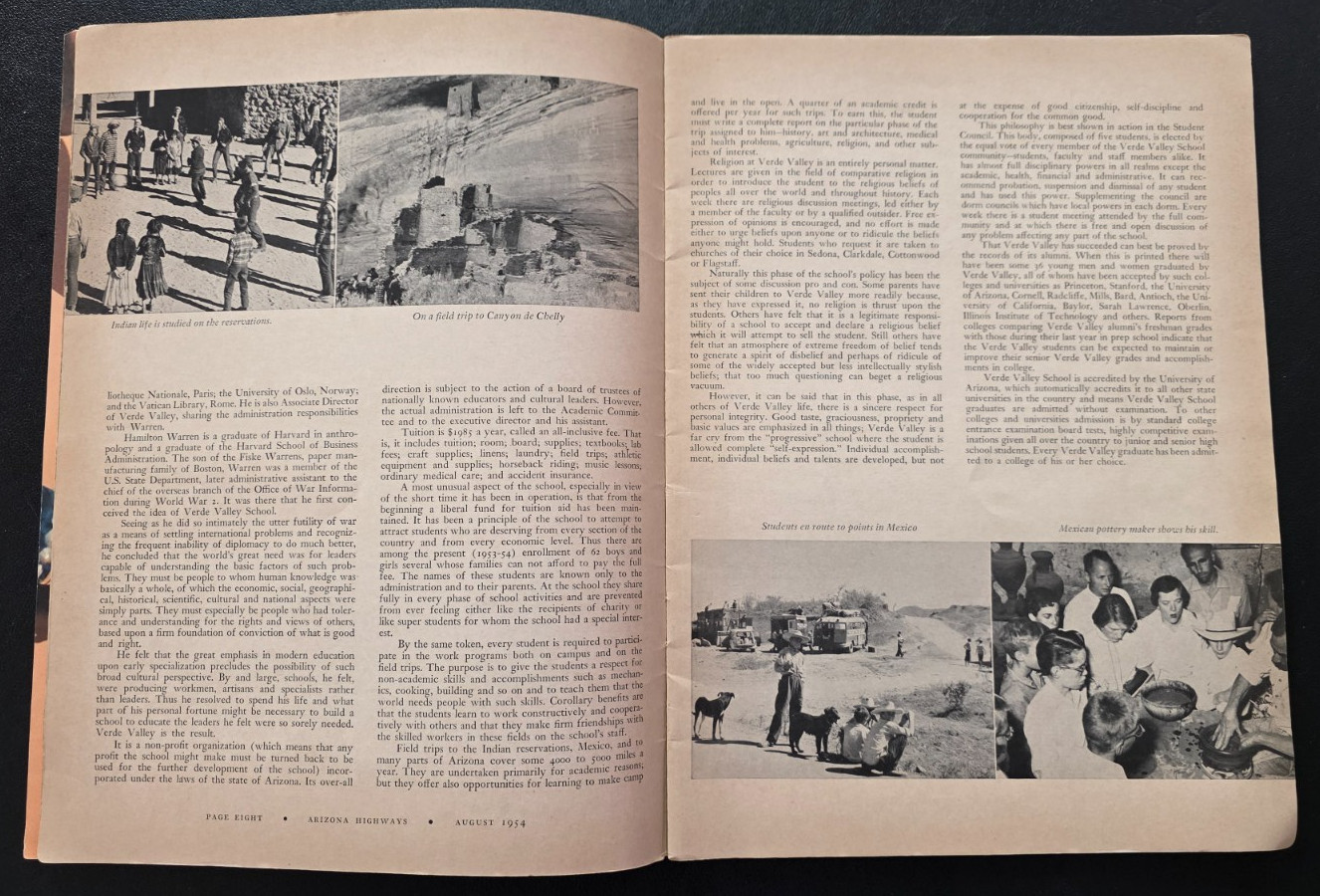August 1954 Arizona Highways Magazine Native American Jewelry Silver Navajo