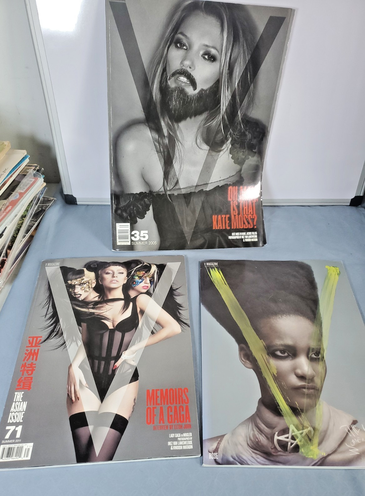 V Magazine #35 Kate Moss Bearded Cover Joel Sternfeld Ciara Summer 2005 Issue