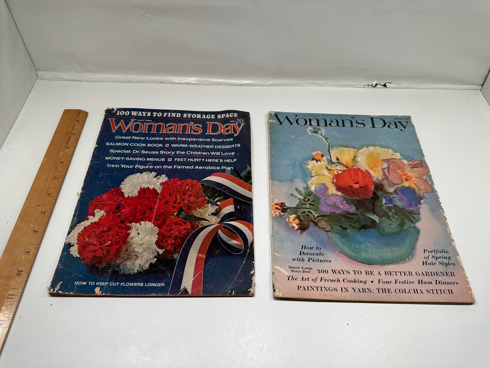 Vintage Ephemera WOMANs DAY Magazine July 1969 April 1964